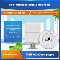 150M Wireless Doorbell 30pcs Music Waterproof Remote Controller USB Smart Door Bell Receiver Single Button Remote Control