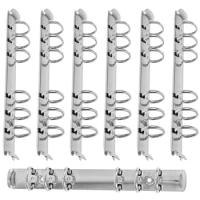 7 Pcs Binder Notebook Ring Clip Clips Replace DIY Rings Stainless Steel Segmented Books