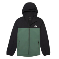 【The North Face 官方旗艦】北面男款綠色UPF防曬防風外套｜87VYLFW(抗UV/涼感科技)