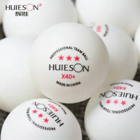HuIESON Table Tennis Balls X40+3 Star ABS New Material Professional Team Ball 30/50/100 Pcs Ping Pong Balls 2.8g Training Balls