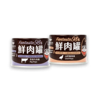 【汪喵星球】貓用FANTASTIC 98%鮮肉無膠主食罐165g-12入(貓主食罐 全齡貓)