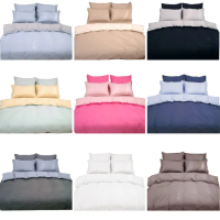【Lust】素色簡約 四件組含薄被 100%純棉/精梳棉床包/歐式枕套 /被套 台灣製造