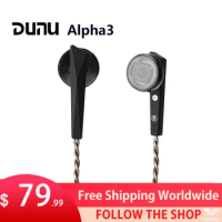 DUNU Alpha3 / Alpha 3 Flagship Flathead Earbuds 14.2mm Dynamic Driver In Ear Earphone Flat-head HiFi Music Audio Headphone