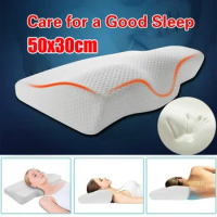 Slow Rebound Memory Foam Pillow for Neck Pain Anti Snore Side Sleepers Pillows Cervical Contour Pillow with Washable Pillow Case