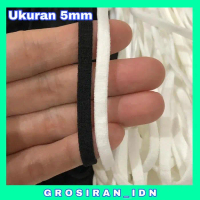 Tali karet meteran / tali karet elastis / tali masker - 3mm Hitam terbatas