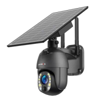 LS VISION Ubox App 5mp 10X Optical Zoom Single 5-50mm Motorized Lens 40m IR Night Vision 4G Solar PTZ Camera