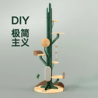 Cactus Cat Crawler Solid Wood And Iron Craftsmanship Combined With Cat Tree Integrated Cat Toy Supplies, Grinding Claws