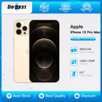 Original Apple iPhone 12 Pro Max 5G LTE Mobile 6.7'' 128/256GB IOS A14 Bionic Hexa Core Triple 12MP Face ID Cellphone