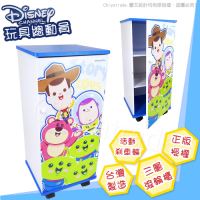【百科良品】迪士尼Disney 玩具總動員-DIY活動三層滾輪櫃 活動櫃 置物櫃 收納櫃(正版授權)