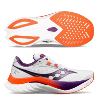 SAUCONY 索康尼 ENDORPHIN SPEED 4 女款 路跑鞋(S10940-129 白紫橘 彈性尼龍板 訓練 慢跑鞋)