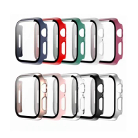 Glass and Case for Apple Watch Screen Protector Bumper PC Cover iWatch Series3 4 5 SE 6 7 8 9 Accessories 49 45mm 41mm 44mm 40mm