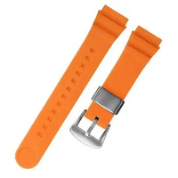 PCAVO For Seiko 5 No. Solar watchband men silicone rubber strap 22mm sports diving canned SNE537 SRPA83J1 Wrist strap