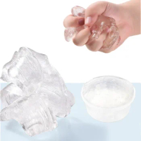 2023 Transparent Slime Toys Crystal Glue for Fluffy Putty Cloud Slime Plasticine Clay Light Polymer Kids Nostress Toy Supplies