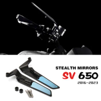 for SUZUKI SV650 Accessories Stealth Mirrors SV 650 Adjustable Winglet Rearview Mirror For SUZUKI SV650 SV 650 Parts 2016 - 2023