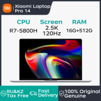 Xiaomi Laptop Xiaomibook Pro 14 2.5K 120Hz 14"Screen AMD Ryzen R7-5800H 16GB DDR4 512GB/1TB/2TB SSD Computer Notebook PC