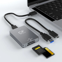 2 in 1 CFexpress Type A SD Card Reader CF Express Card Reader Type A Adapter Dual-Slot CFexpress Rea