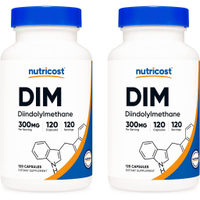 Nutricost DIM (Diindolylmethane) Plus BioPerine 300mg 120 Vegetarian Capsules - Up to 4 Month Supply