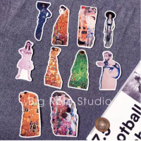 10PCS Gustav Klimt suitcase sticker refrigerator guitar notebook ipda waterproof sticker children sticker