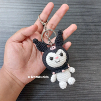 Amigurumi Kuromi keychain/ Boneka rajut Kuromi