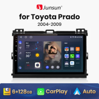 Junsun V1 Wireless CarPlay Android Auto Radio For Toyota Land Cruiser Prado 120 2004 - 2009 4G Car Multimedia GPS 2din autoradio
