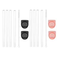 Drinking Straws With Cleaning Brush Silicon Straws Stopper For Owala FreeSip Bottle Water Bottle Gasket Silicone Plug Accessory