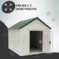 Luxury dog house with steel door elegant modern cage design