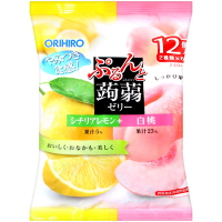 ORIHIRO 蒟蒻果凍[檸檬&amp;白桃] 240g