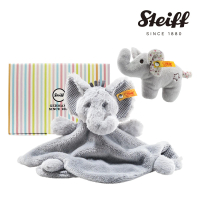 【STEIFF】Ellie elephant 小象 安撫巾&amp;手搖鈴(安撫彌月禮盒)