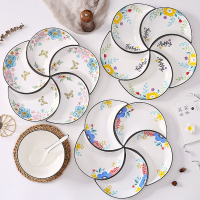 家用陶瓷月亮菜盤創意拼盤網紅團圓情侶果盤北歐西式蛋糕點心碟子