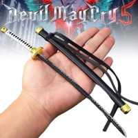 Mini Metal Yamato Katana Devil May Cry 5 Vergil Real Iron Ninja Knife Devil Japanese Katana Samurai Sword Kid Toy Anime Gift