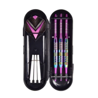 Colorful Darts Soft Tip Darts Set with Storage Case PET Flight Professional-Players Darts Toy for Game Rooms Bar Home