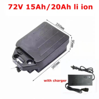 FS 72v 20ah Lithium ion battery 72v 15Ah 18650 li ion for 1500w Harley Motors Motorcycle Scooter + 5A charger