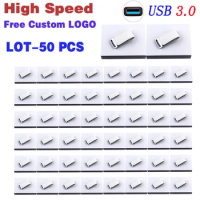 50PCS/LOT High Speed 3.0 USB Flash Drive Pen Drives Pendrive Free Shipping Items Memory Stick 4GB 8GB 16GB 32GB 64GB Free LOGO