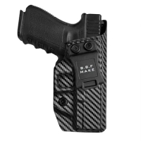 BBF Make Glock 19 Holster IWB Kydex Carbon Fiber Custom Fit: Glock 19 19X / Glock 23 /Glock 25 / Glock 32 / Glock 45 (Gen 3 4 5)
