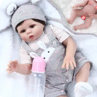 48 Cm BEBE Reborn Full Body Silikon Manusia Hidup Fleksibel Boy Girl Reborn Boneka Bayi Manis Twin Premie Baru Lahir Boneka Hadiah