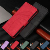 Funda Poco M5s Case Fashion Simple Line Leather Case For Xiaomi Poco M5S Mi PocoM3 M 3 M4 Pro 5G Coque Flip Wallet Stand Cover