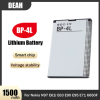 3.7V 1500mAh BP-4L BP 4L BP4L Lithium Rechargeable Battery For Nokia N97 E61i E63 E90 E95 E71 6650F N810 E72 E52 E55 Phone Cell