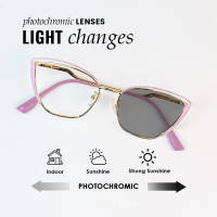【Free Box & Lap】 Kacamata Photocromic Anti Radiasi/ kacamata Minus Wanita Pria Cowok/ Elastik dan an