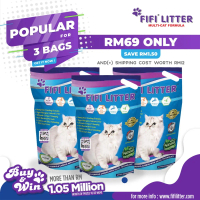 Hot Sale BUY & WIN RM1.05 MILLION (Save Combo- 3 s) FifiLitter Premium Cat Litter 10L