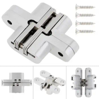 180 Degree Zinc Alloy Concealed Hinge wear-resistant for Folding Doors with Screws with Installation instructions