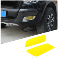 Car Front Fog Lamp Lights Protective Film Yellow Tinted Vinyl Color Sticker For Ford Ranger Wildtrak T7 T8 2015-2021 Accessories
