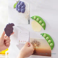 3D Magnetic Refrigerator Sticker Pea/Grape Magnetic Sticker Decal Ornaments for Home Bedroom Kitchen Refrigerator