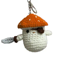 Crochet Keychain Kit Mushroom Crochet Keychain Kits Beginner Crochet Kit Handmade Key Charm Crochet Animal Kits For Kids Adults