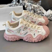 2025 In Stock Women's Travel Shoes, Outdoor Hiking Shoes, Thick-Soled Sports Shoes, High-Soled Sport