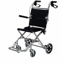 Airplane use manual wheelchair 6.2Kg N.W,aluminum Alloy lightweight foldable travelling wheelchair