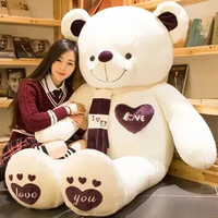 100-200cm Large Bear Big Size Unfilled Empty Unstuffed Plush Skin Teddy Bears Case Giant Doll Stuffed Skins Toy Children Gift
