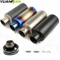 51-61mm universal Motorcycle Modified Exhaust pipe Muffler Exhaust scooter For CBR125 CBR250 CB400 CB600 YZF FZ400 Z750 Z900