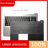 For Dell Inspiron 15 5583 C Case Keyboard Backlight Silver Black Brand New