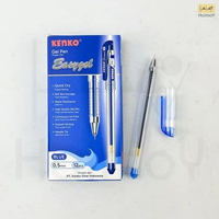 KENKO Easy Gel Pulpen Gel Isi 12 Pcs Pilihan Tinta Hitam, Biru dan Merah Biru