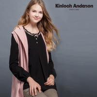 【Kinloch Anderson】格紋小熊側百褶裙 金安德森女裝(KA0763010 棗紅/黑)